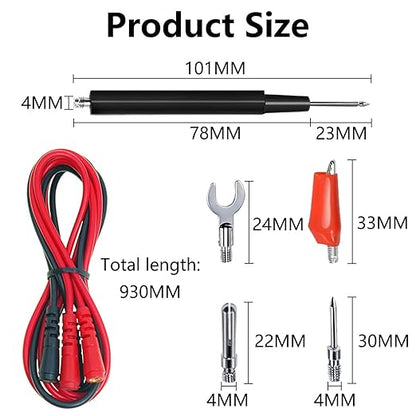 16-in-1 Multimeter Test Leads Kit, Replaceable Silicone Jumper Wires with Electronical Alligator Clips Probes, Banana Plug, Power Testing Needle for Electronics, Circuit Connection, Experiment