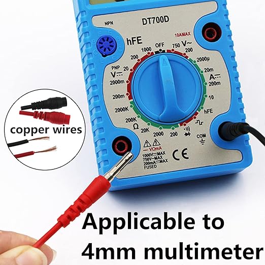 16-in-1 Multimeter Test Leads Kit, Replaceable Silicone Jumper Wires with Electronical Alligator Clips Probes, Banana Plug, Power Testing Needle for Electronics, Circuit Connection, Experiment